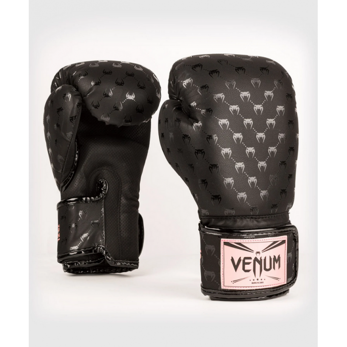 Боксови Ръкавици - Venum Impact Monogram Boxing Gloves - Black/Pink Gold​